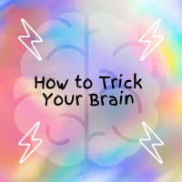 Outline of a brain with lightening bolts